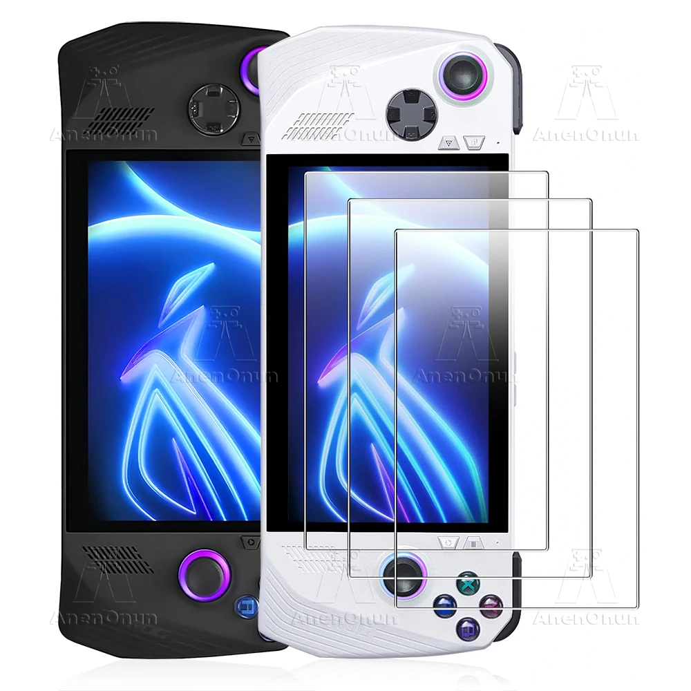 HD Shatterproof Tempered Glass for ROG Ally/ROG Ally X 2.5D Arc Edge 9H Hardness Anti-Scratch Anti-Fingerprint Screen Protector