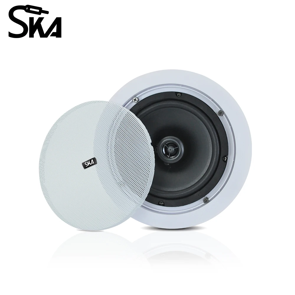 5'' 20W Ceiling Speaker PA Sound System 2 Way Recessed In Ceiling Wall Broadcast Music Loudspeaker for Indoor Shopping Mall Gym