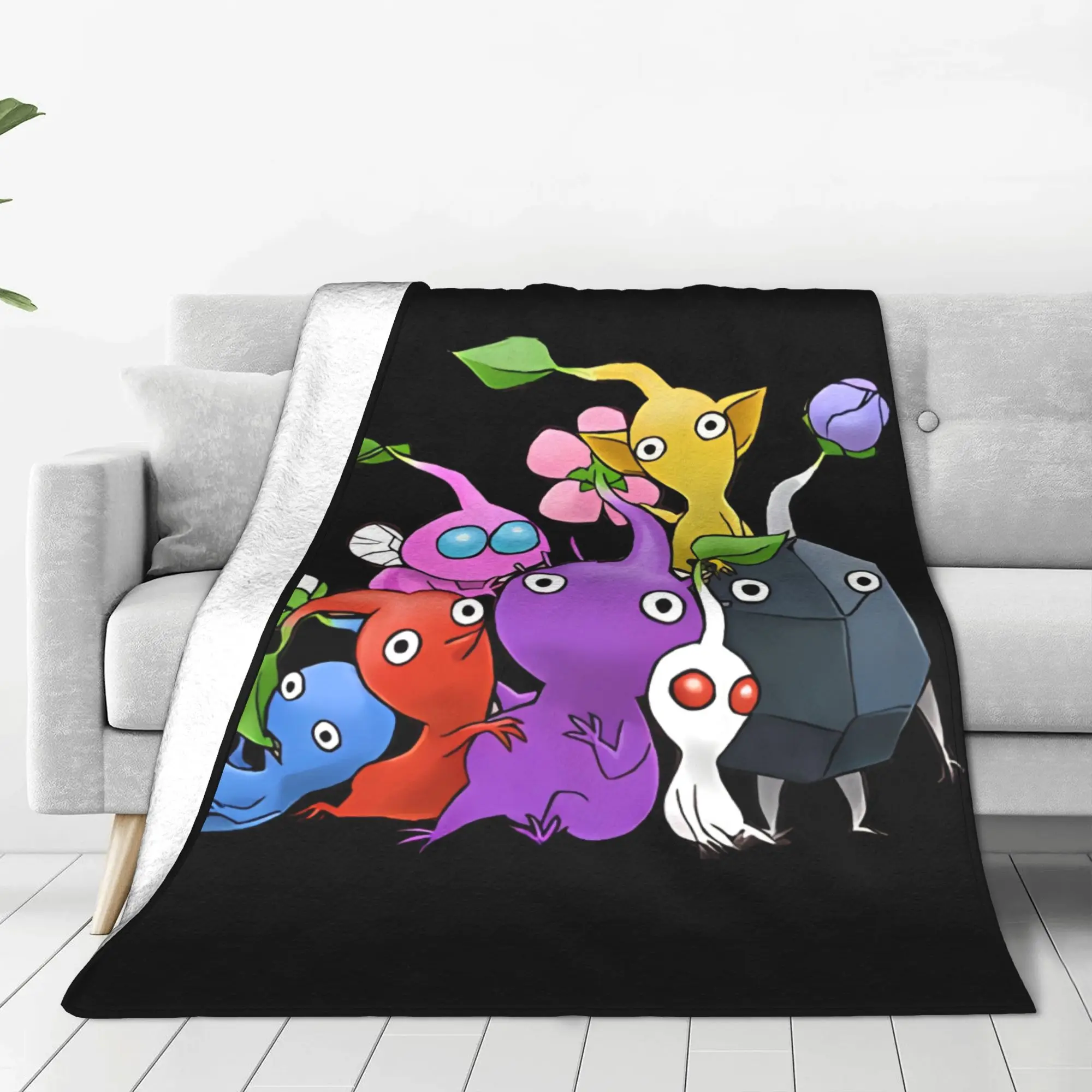 1PC Home Cutecore Too Toxic For You  Pikmin Blanket Super Cosy Plush Home Living Room Sofa Halloween