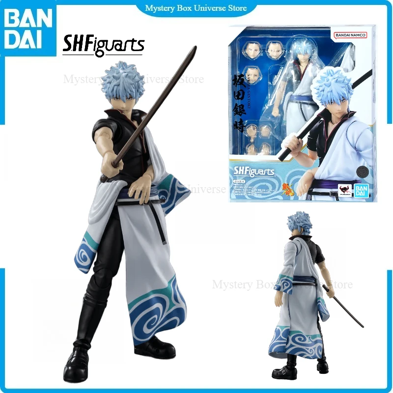 

In Stock Original Bandai SHF Gintama Sakata Gintoki Articulated Action Figure Yorozuya & Shiroyasha Ver. Premium Model Gift