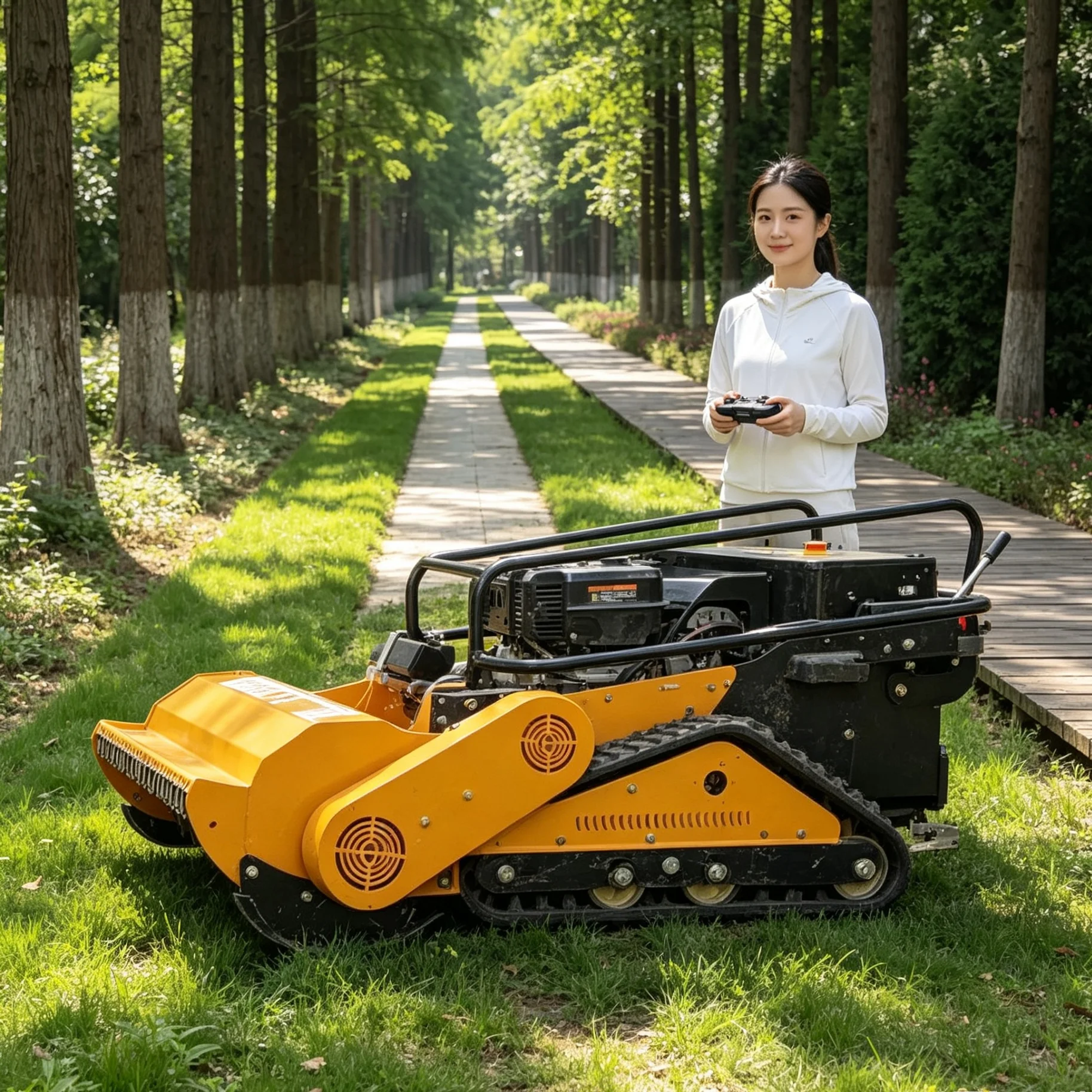 Customized Wide Open Hilltop Grass Fields 1000SPro Remote‑Controlled Robot Mower, Strong Anti‑Interference Industrial Wireless
