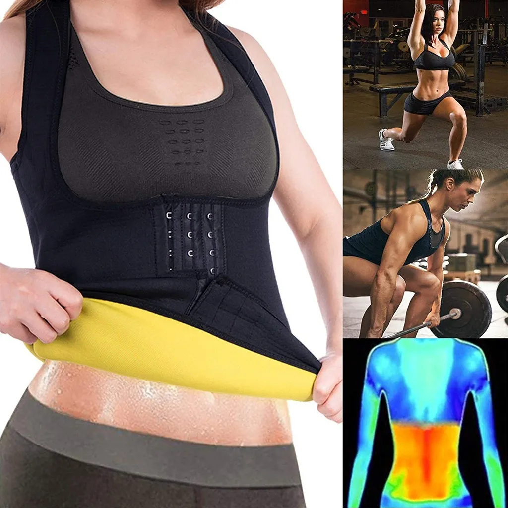 Sweat Waist Trainer Vest Slimming Corset for Weight Loss Body Shaper Sauna Suit Compression Shirt Belly Girdle Tops Shapewear