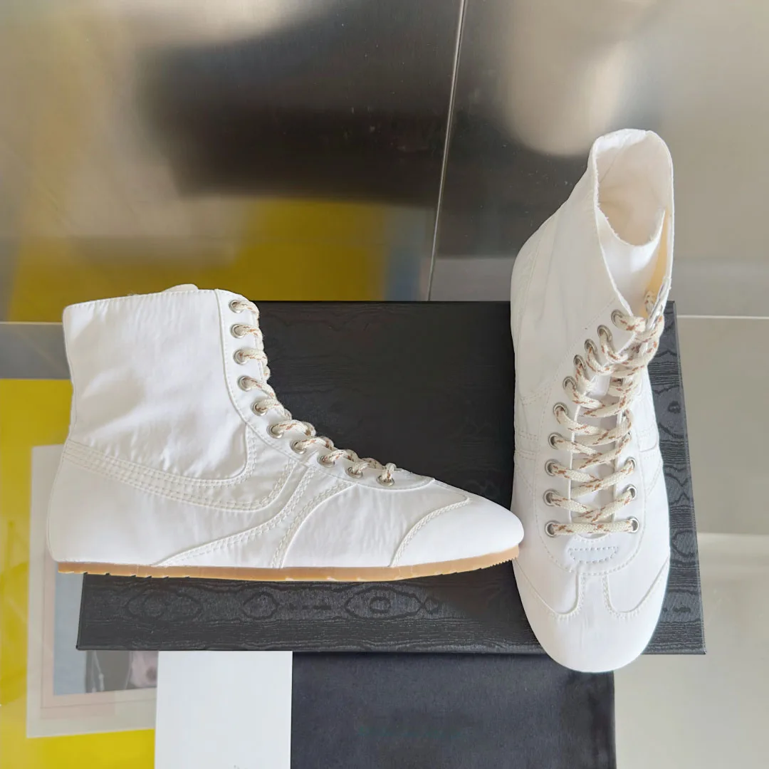 Picture 5: Women's Green Satin High Top Sneakers