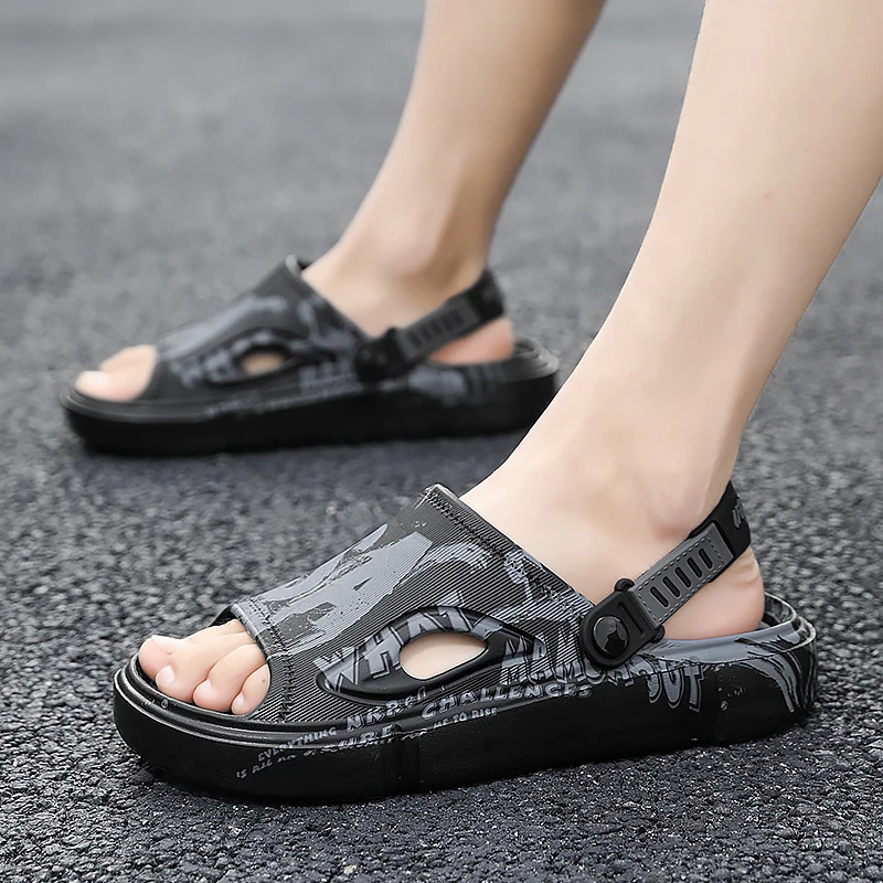 

Men Slippers New Fashion Print Men Slides Male Summer Shoes Thick Sole Comfortable Home Outdoor Stylish Massage Shoes Hot Sale