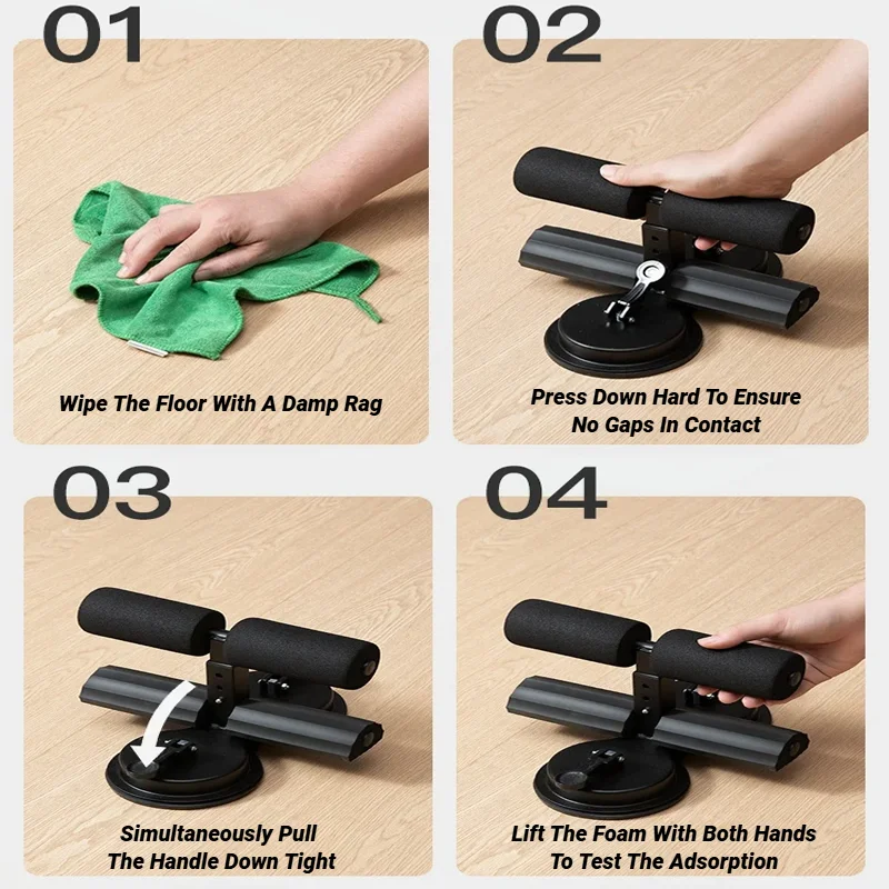 معدات الجلوس في البطن، أكواب شفط لدعم الكاحل، تمارين اللياقة البدنية، قابلة للتعديل، أدوات التمارين الرياضية المنزلية والداخلية