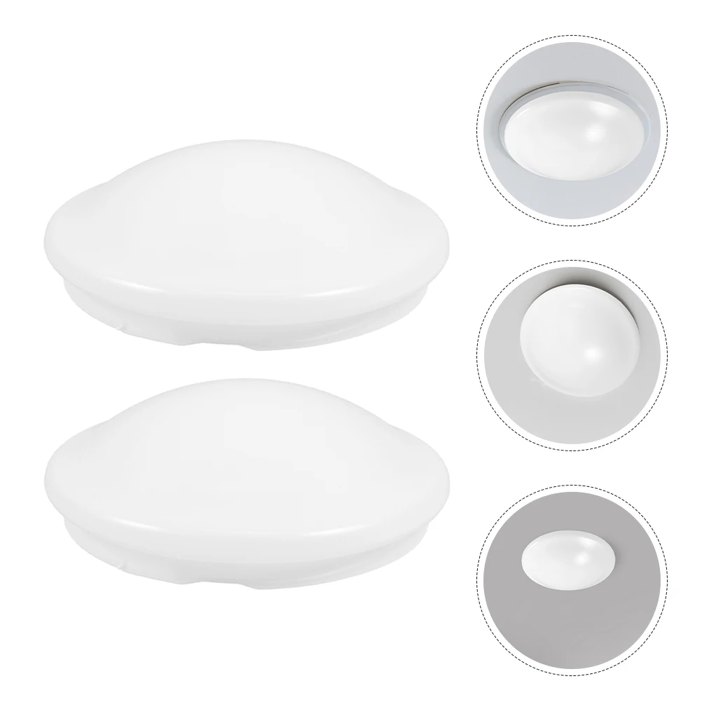 

2 pcs Plastic Ceiling Lamp Shades Flush Mount Light Covers Mushroom Lampshade Replacement For Bathroom Bedroom Lighting Fixtures