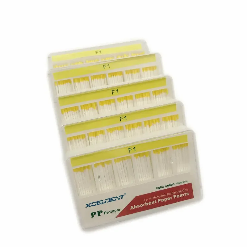 5 cajas de puntos de papel absorbente Dental para limas materiales dentales cancelación de raíz absorción endodoncia