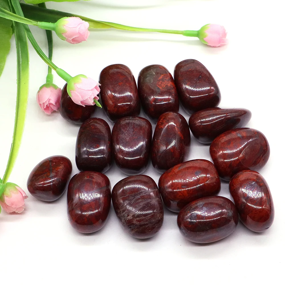 

Natural Red Flower Jasper Tumbled Stones Bulk Healing Crystals Reiki Polished Real Gemstone Aquarium Decoration Lots Wholesale