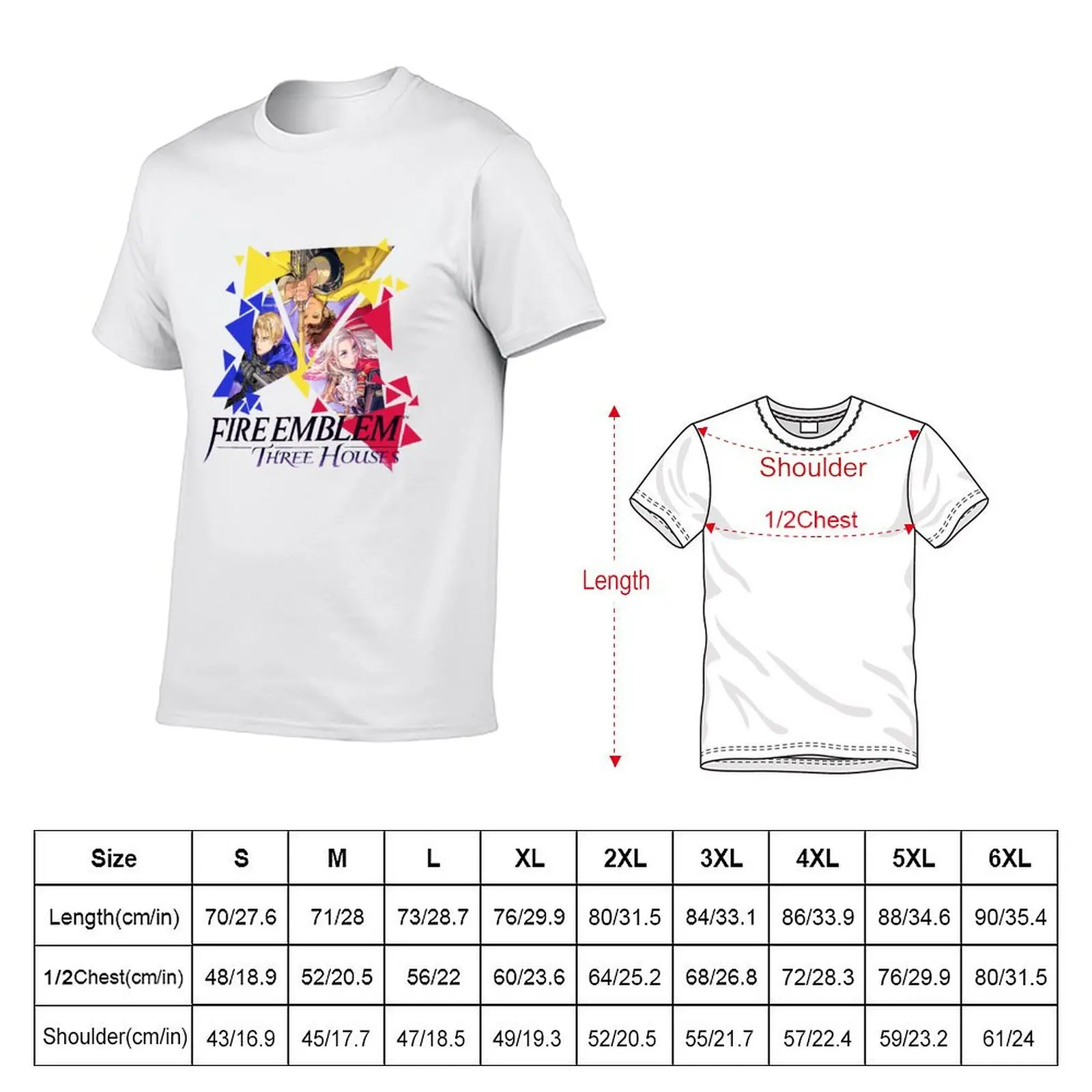 Fire Emblem Three Houses- Edelgard, Dimitri, Claude T-Shirt Simple Line Art Print Tee