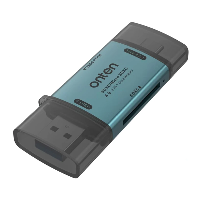 ONTEN Original OTN-CR631 USB-A USB-C TO 2in2 SDXC TF 4.0 Card Reader Compatible with SD/SDHC/SDXCmicro SD(TF) /micro  SDXC