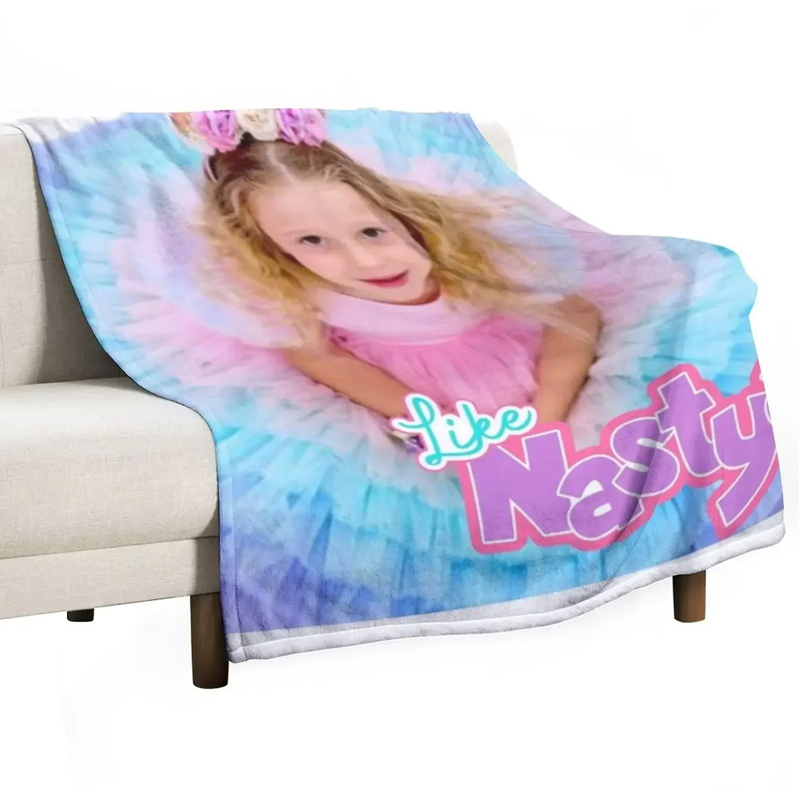 like nastya, like nastya with flowers Throw Blanket halloween Decorative Sofa Beautifuls Blankets