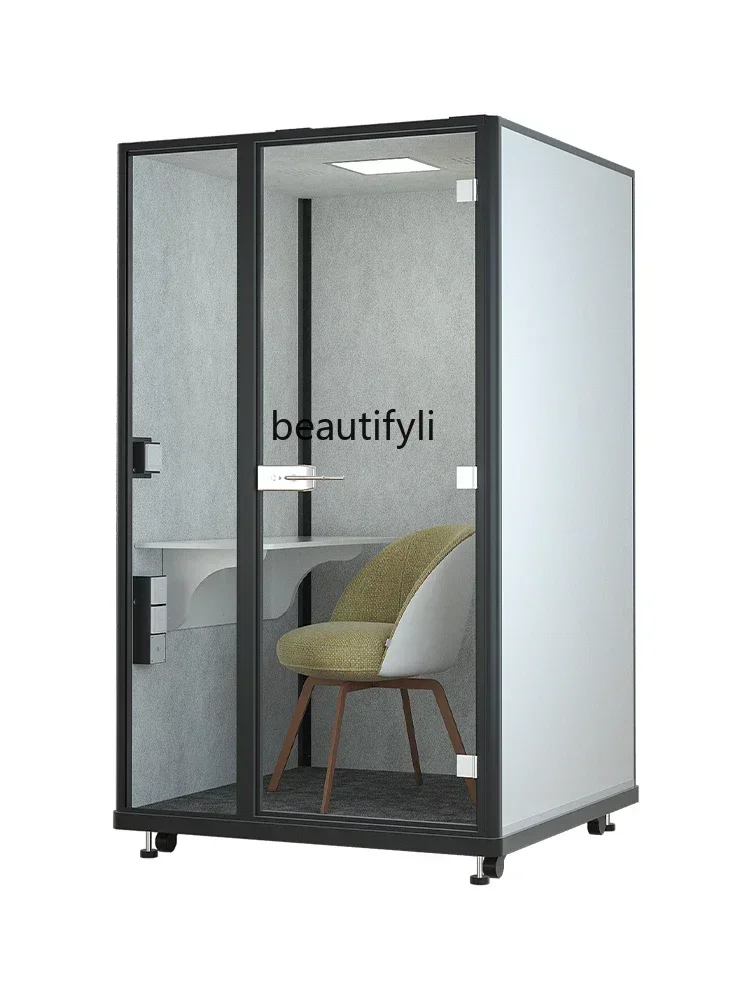 cqyLearning Warehouse Single Person Soundproof Room Household Small Mute Telephone Booth Recording Studio Piano Room