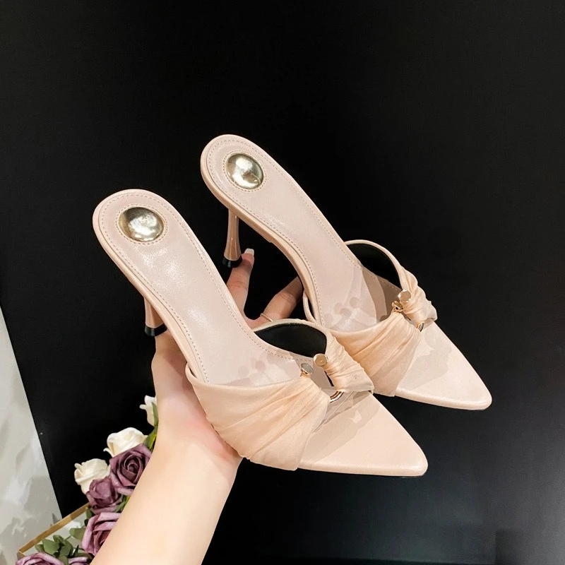 

Лето 2023, новая одежда, сандалии с острым носком на тонком каблуке, пикантная женская обувь на высоком каблуке