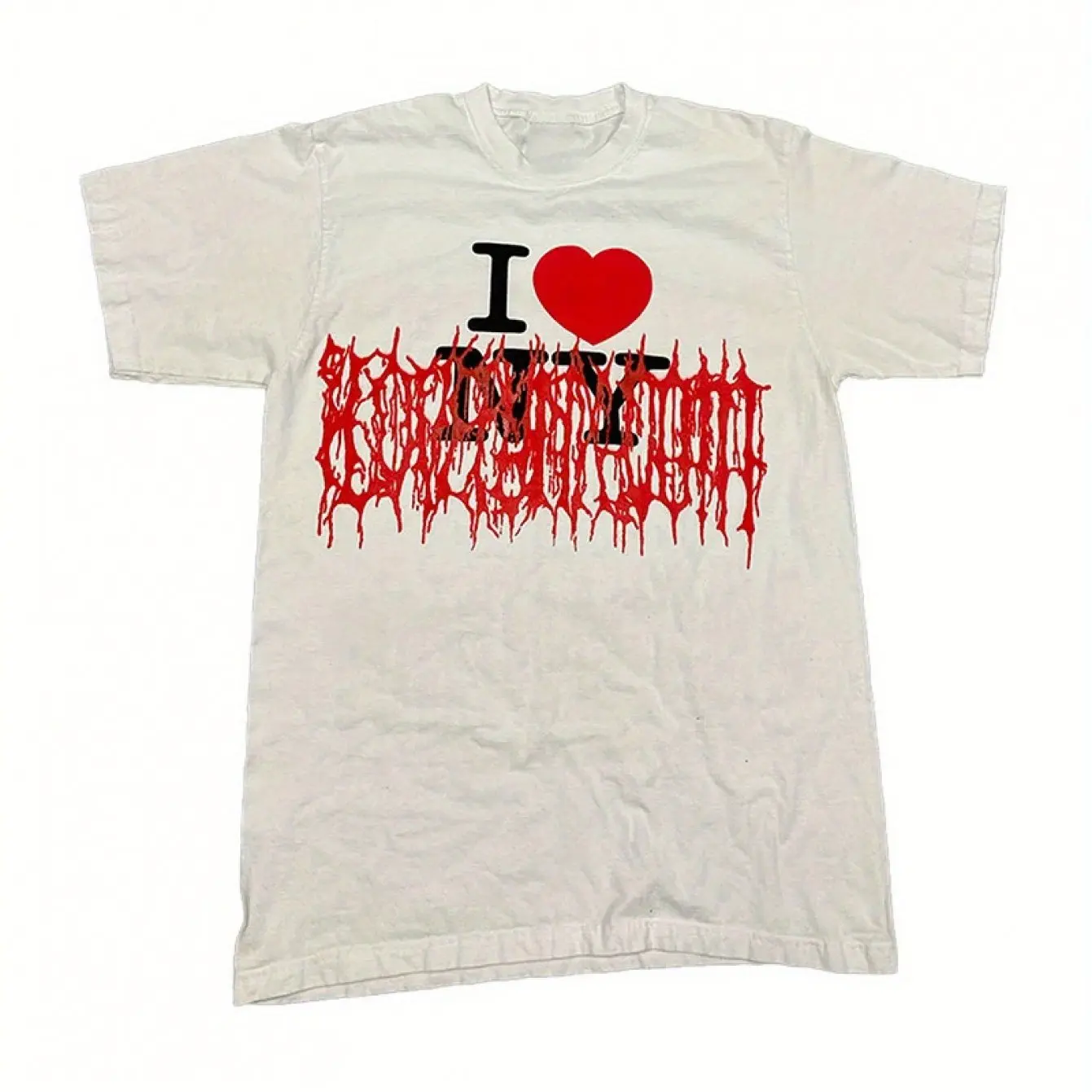 

Rock Goth Y2K Cotton T-shirt Harajuku Alphabet Print EMO Punk Top High Street Retro Short Sleeve T-shirt Hip Hop Loose Fashion