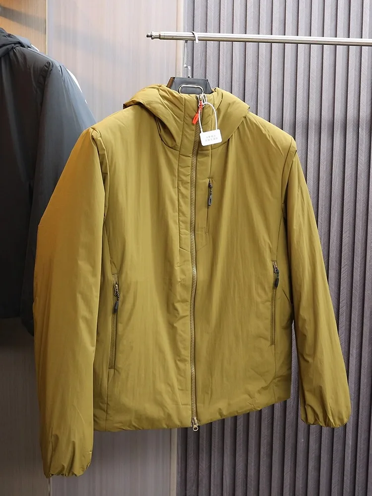 

Новая зимняя легкая теплая хлопковая куртка для мужчин, ветрозащитная повседневная хлопковая куртка с капюшоном, молодежная модель Cleanfit