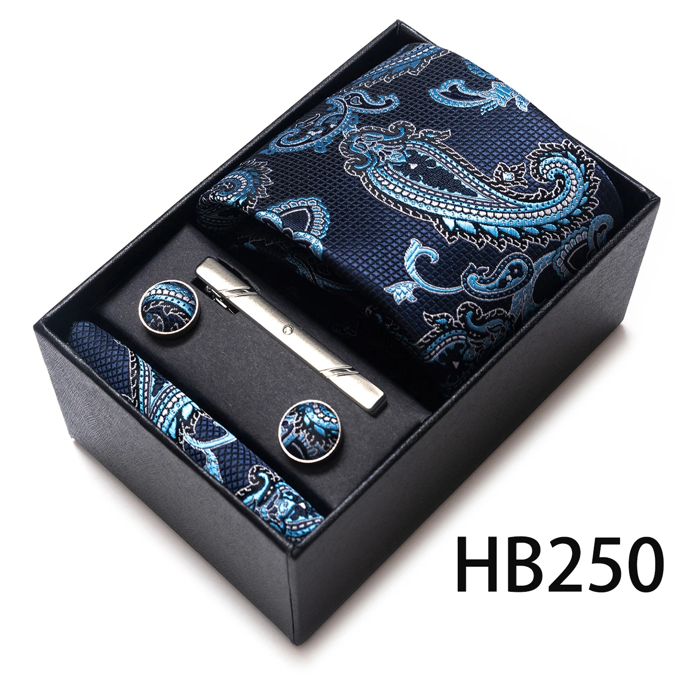 Luxury Gift Box of Men's Ties with Multiple Patterns, Business and Formal Wedding Ties