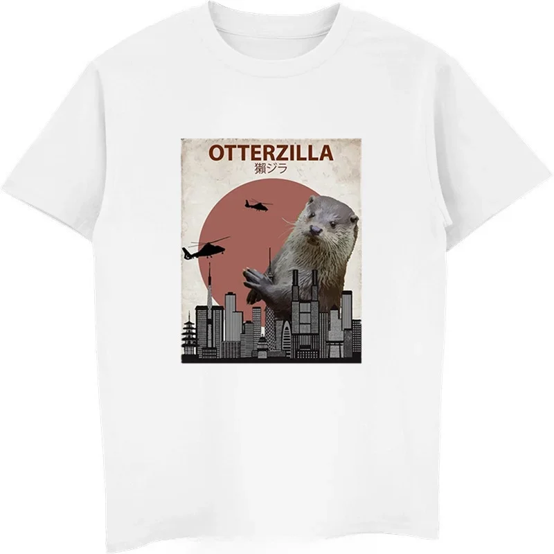 New Funny Hot Sale Fashion Otterzilla Funny Otter T-Shirt | Cute Gift For Otter Lovers Tee Men Cool Shirt