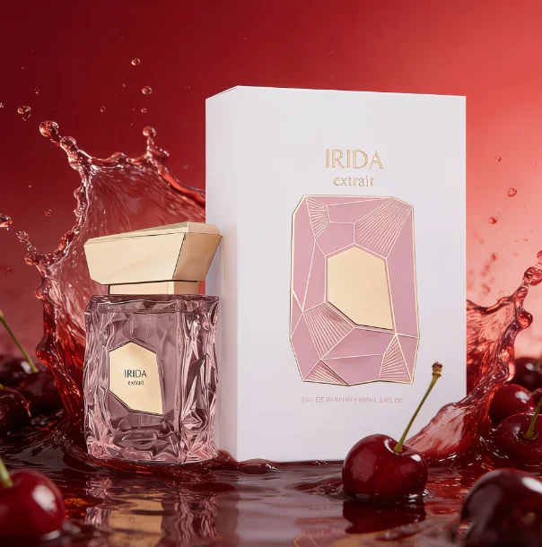 

Irida Extrait Neutral Perfume | Fruity and Floral, Sweet Lychee and Bright Citrus Opening, Top Note Sweet and Juicy, Middle Note