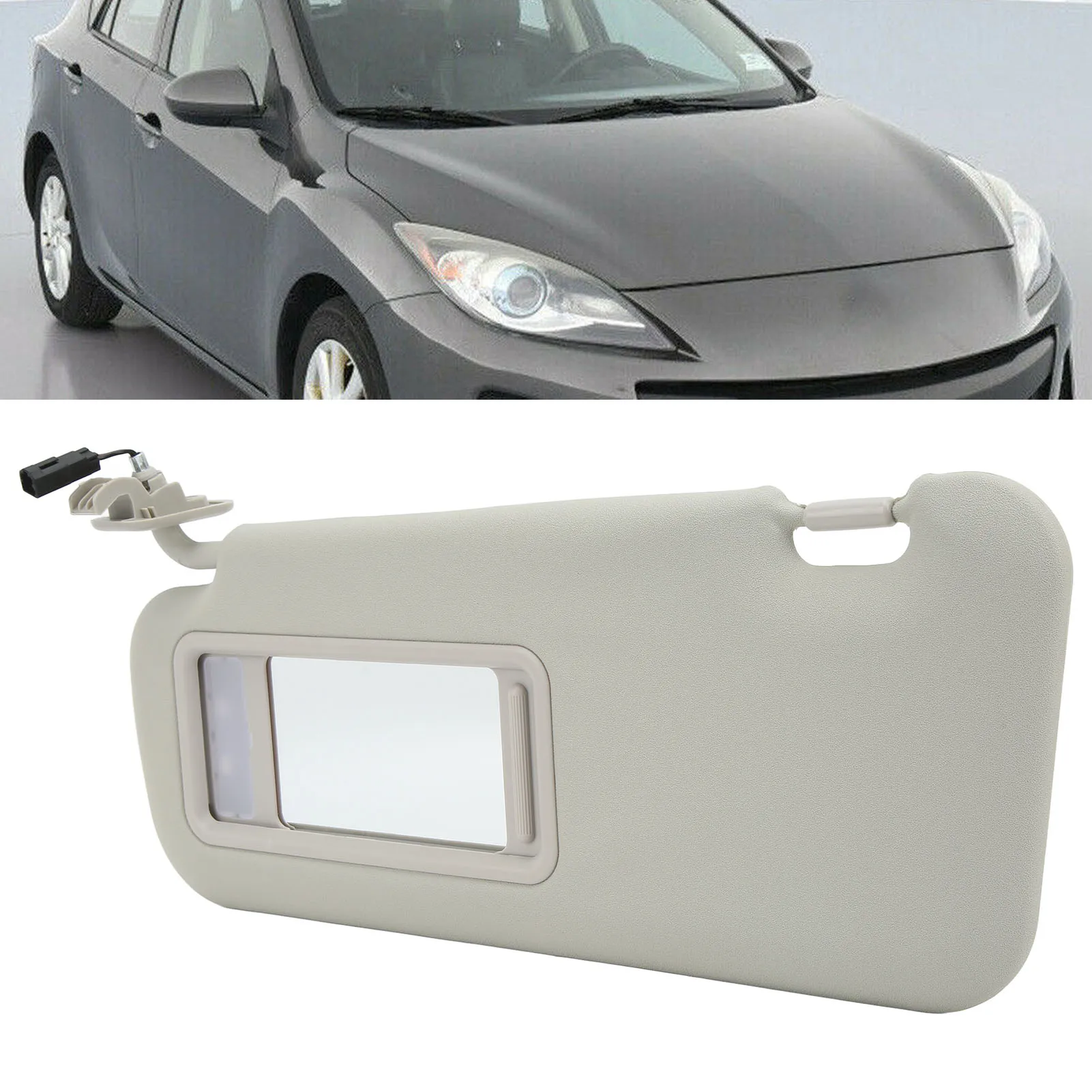 Left Driver Side Sun Visor Interior For  3 Hatchback 2010 2011 2012 2013 BBM2 69 320C 75 Replacement