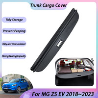 For MG ZS Accessories 2022 2018 ~ 2023 MGZS EV Car Rear Trunk Curtain Covers Organizer Box Luggage Storage Trunk Shelf Interior