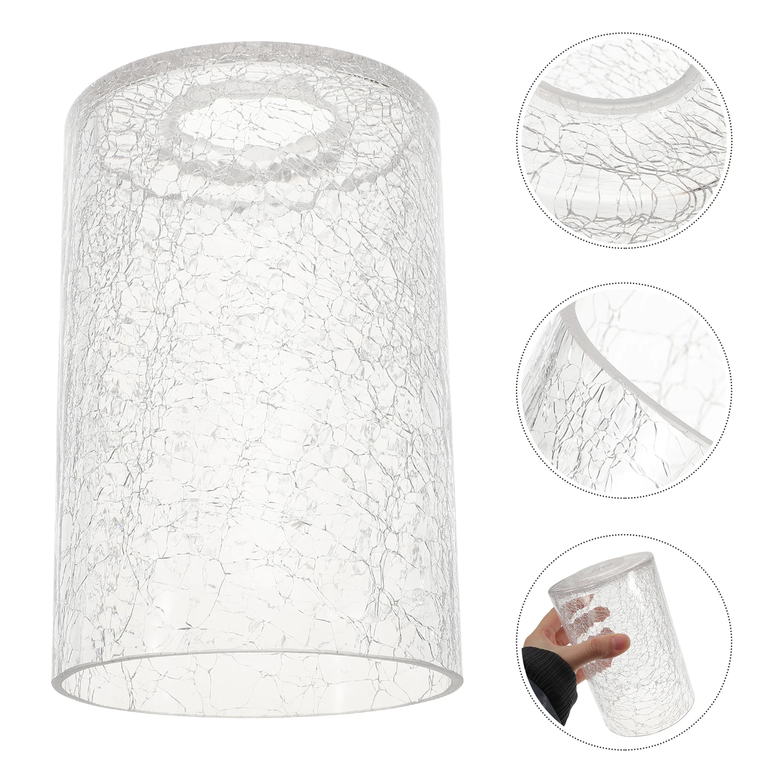 

2Pcs Glass Lamp Shade Replacement Clear Wall Lamp Cover for Living Room Bedroom Chandelier E27 Fixture Decorative Lightweight