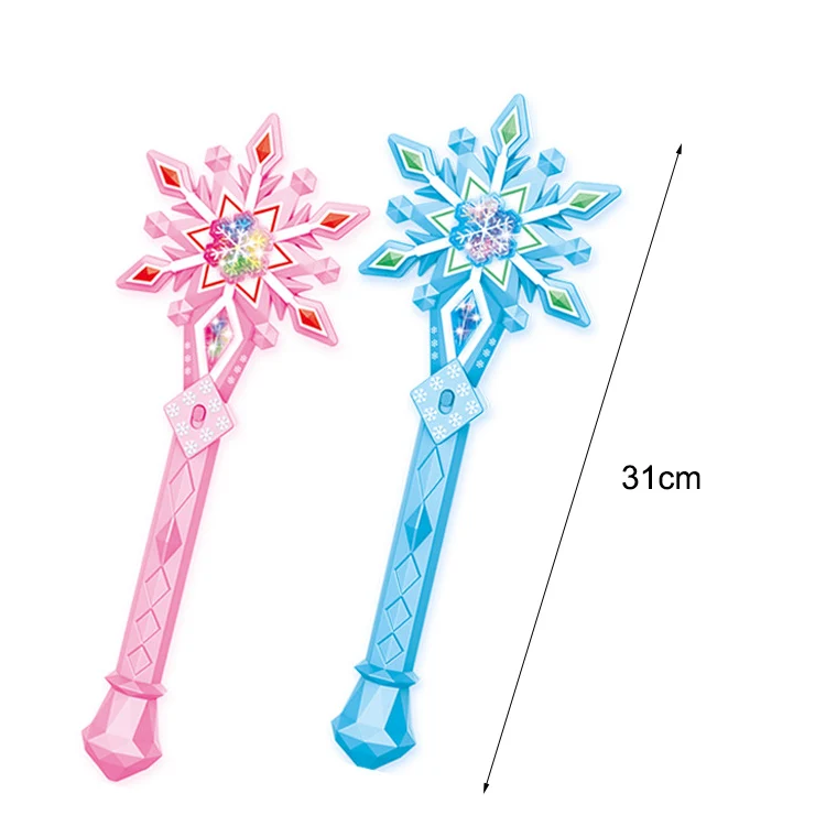 Magic Wand Girl Princess Flash Wand Glowing Sound Effect Fantasy Fairy Stick Cartoon Flash Wand Children\'s Toys Birthday Gift