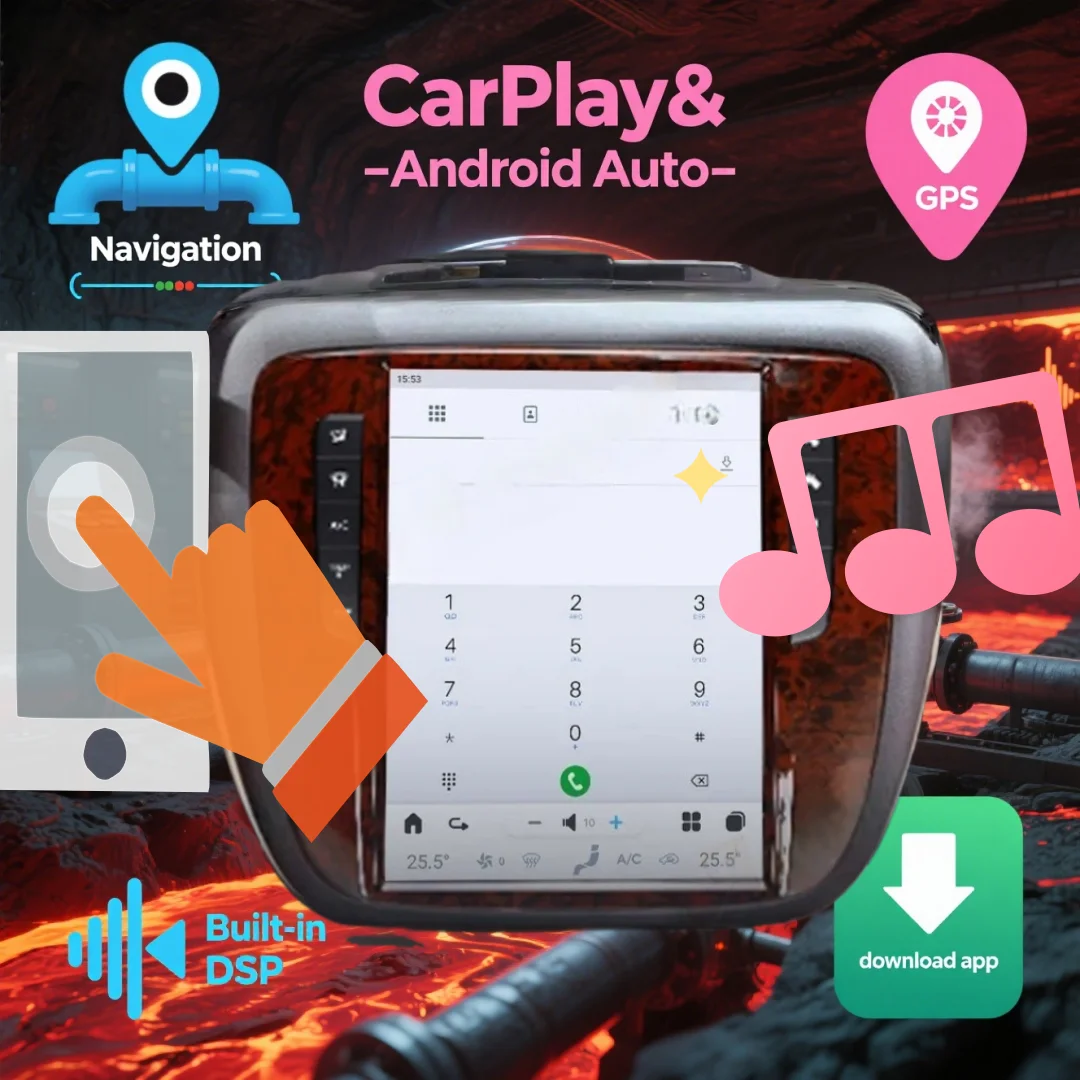 

Для GMC Yukon для Chevrolet Tahoe Auto AC 2007-2013 Android мультимедийный видеоплеер беспроводной Carplay автомобильный радио стерео DSP