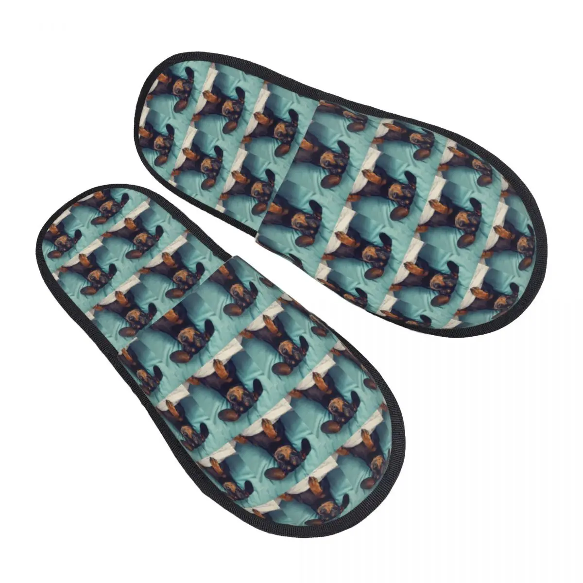 Custom Dachshund Memory Foam Slippers Women Cozy Warm Badger Sausage the Wiener Dog House Slippers