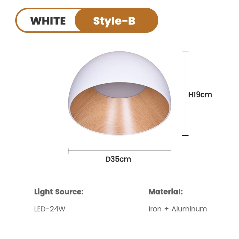 Nordic slaapkamer plafondlamp creatieve casual gepersonaliseerde schuine houtnerf Japanse stijl hoofdslaapkamer verlichtingsarmatuur