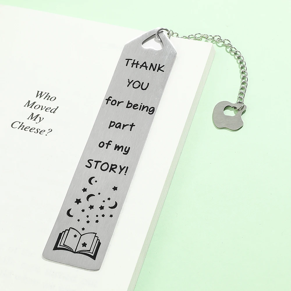 Personalized Bookmark Creative Stainless Steel Bookmarks for Friend Lover Classmate Gifts Collection Valentine's Day