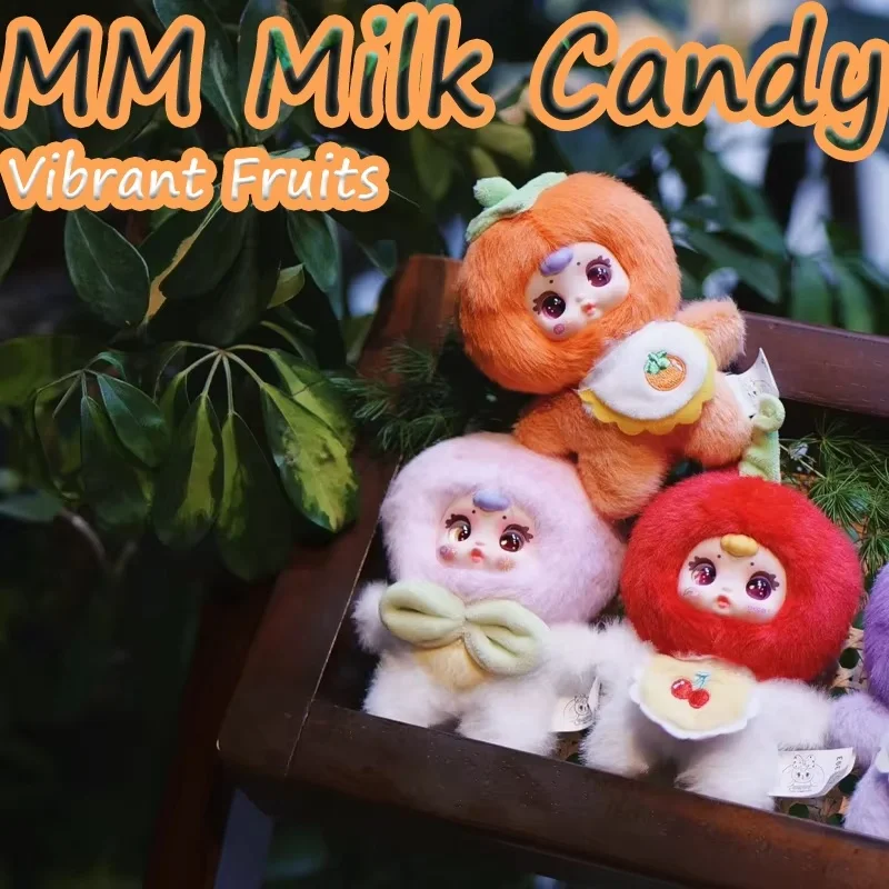 Mm Latte Caramelle Frutta Vibrante Serie Peluche Vinile Volto Cieco Scatola Portachiavi Carino Zaino Ciondolo Ragazza Collezione di Giocattoli Regali di Compleanno