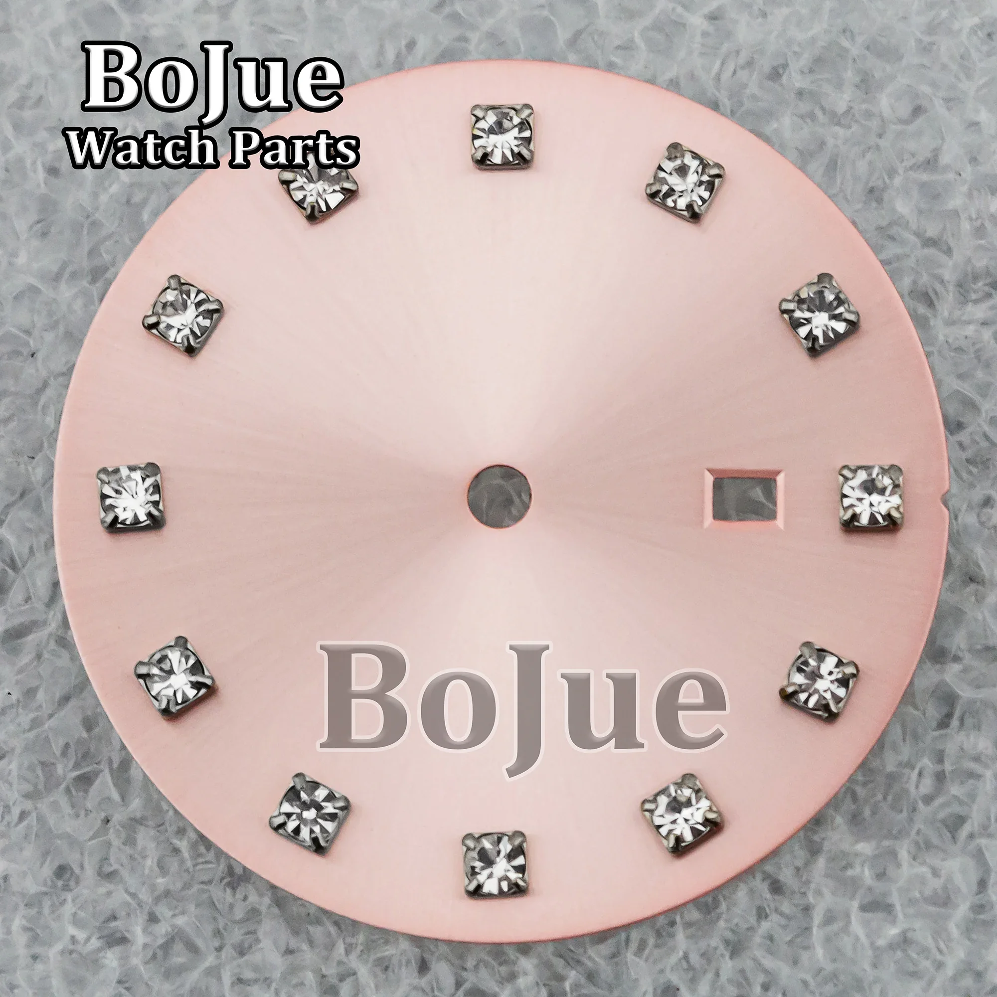 女性と女性のためのダイヤモンドダイヤルウォッチ,非発光,自動巻きムーブメント,ピンクのアクセサリー,25mm,nh05,nh06,交換用フェイス