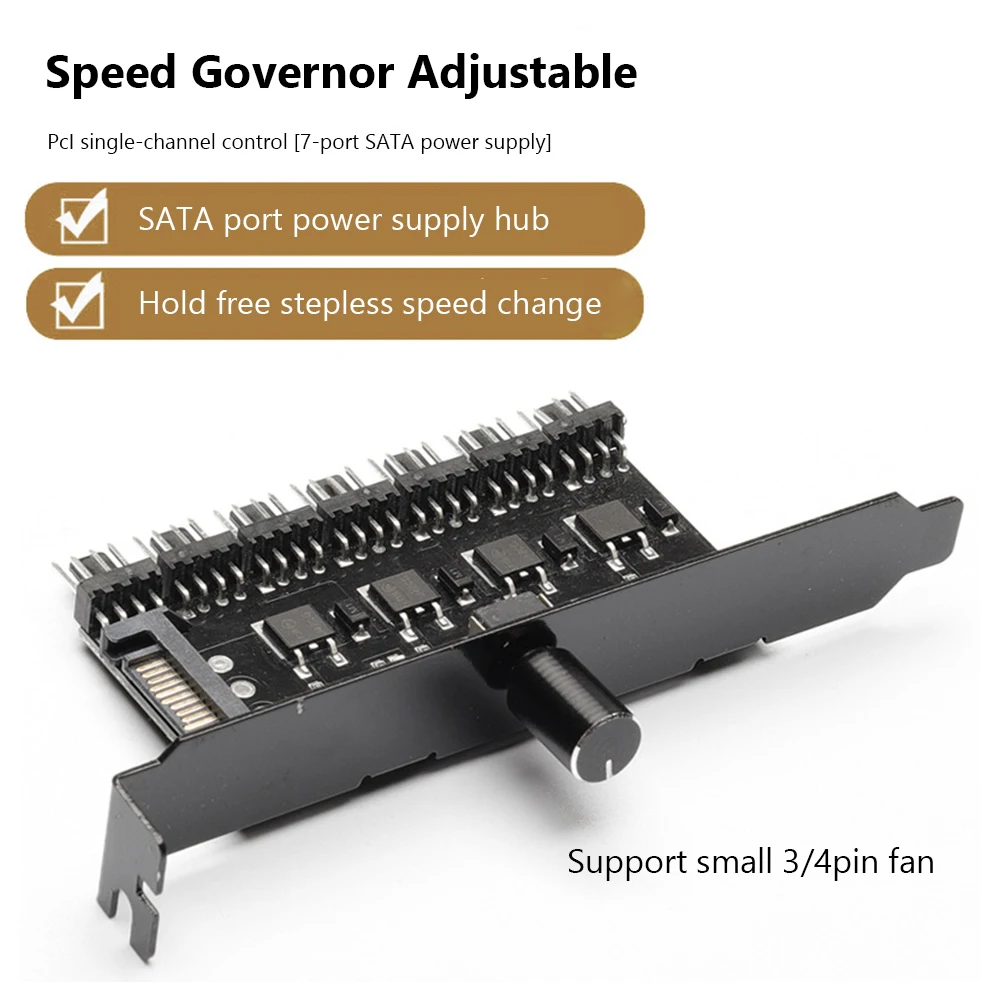 1 Tot 7 Manier Pc Case 4pin 3pin Speed Controller Praktische Regelaar Splitter Computer Adapter 12V Voedingsaansluiting Voor Computer