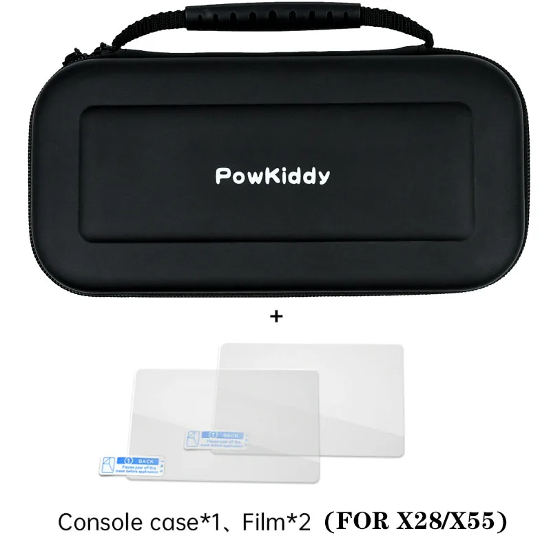 Borsa nera di Powkiddy X55 Console di gioco portatile retrò da 5,5 pollici Borsa da trasporto impermeabile Mini custodia portatile per console per videogiochi