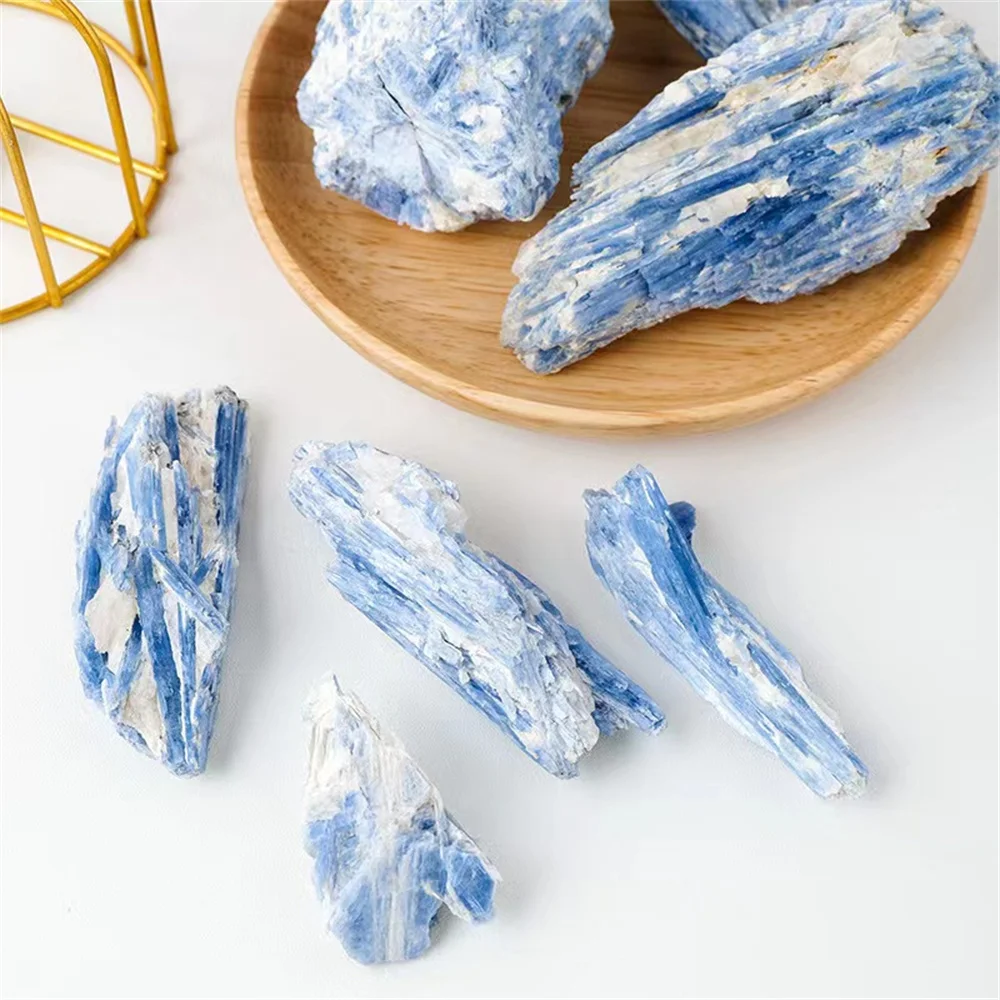 

Rare Blue Crystal Natural Kyanite Rough Gem stone mineral Specimen Healing Home Decoration Rock