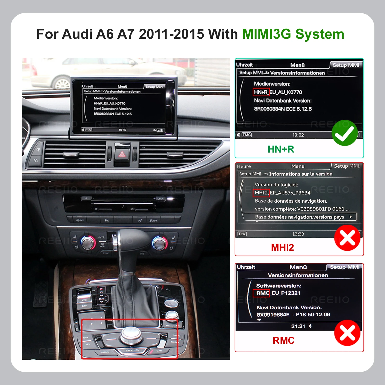 Draadloze CarPlay Android Auto voor Audi A6 A7 RMC HNR-systeem 2012-2018 Ondersteunt camera Interface Adapter Box Mirror Link Bluetooth GPS-navigatie