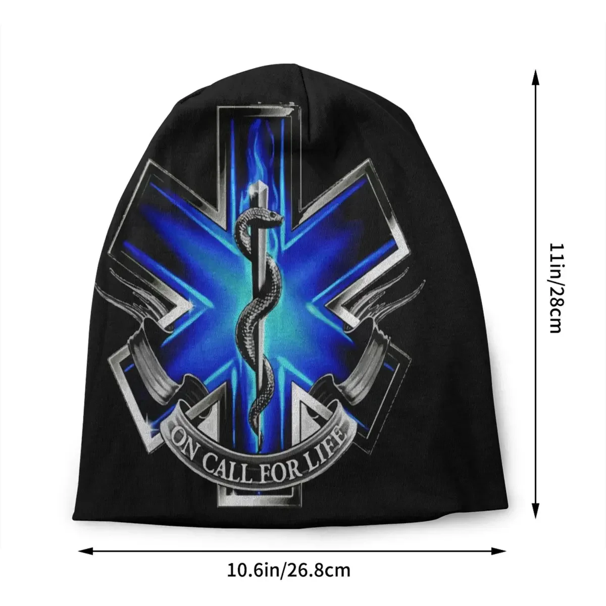 Emt Star Of Life Logo Bonnet Hats Hip Hop Knitting Hat For Men Women Winter Warm Paramedic Health Care Skullies Beanies Caps