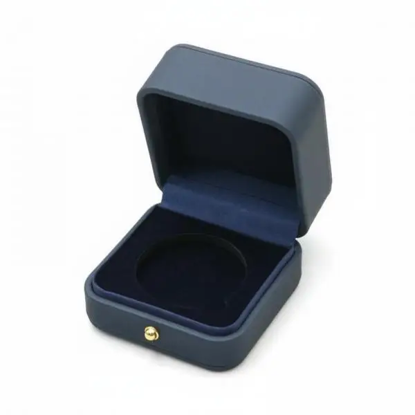 Coin Collection Case Protective Circular Slot Velvet Interior Gift Ready Medal Box for Numismatics Badges and Jewelry Pieces