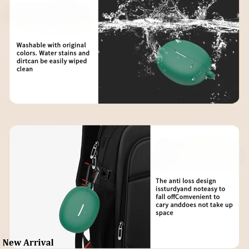 Skinlee Liquid Silicone Case For QCY Crossky C30 Case Wireless Headphone Protector Case For QCY Crossky C30 Protect Cover view 4