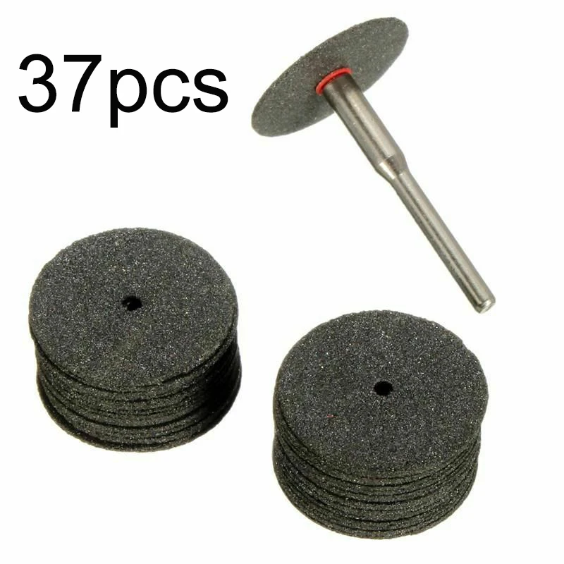 36pcs/Set 24mm Resin Cutting Wheel Cutting Disc + 1pcs Connecting Rod Accesories Metal Cutting Rotary Tool Saw Blade