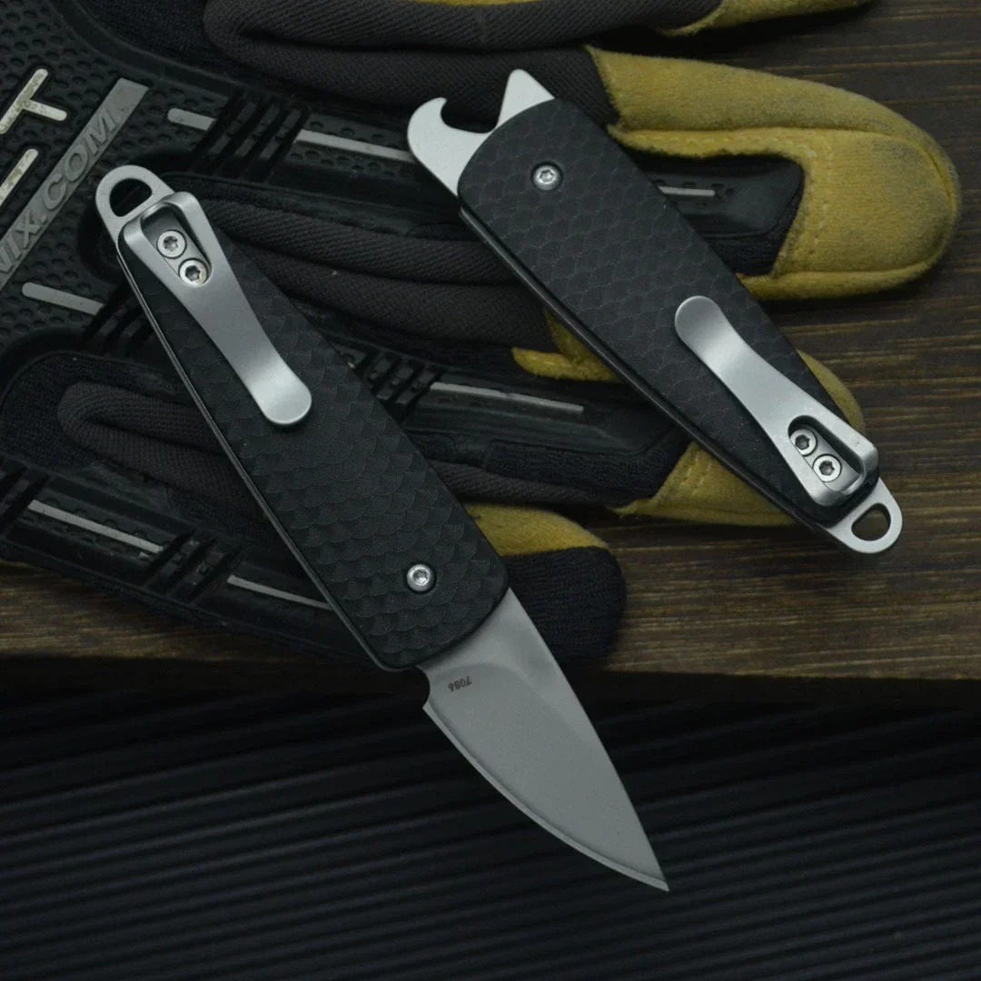 มีดพับขนาดเล็ก CR 7086 ใบมีด 8Cr13Mov ด้ามจับไนลอนไฟเบอร์ พกพาสะดวก ใช้สำหรับกิจกรรมกลางแจ้ง ล่าสัตว์ ตั้งแคมป์ EDC ตัด ใช้งานได้หลากหลาย