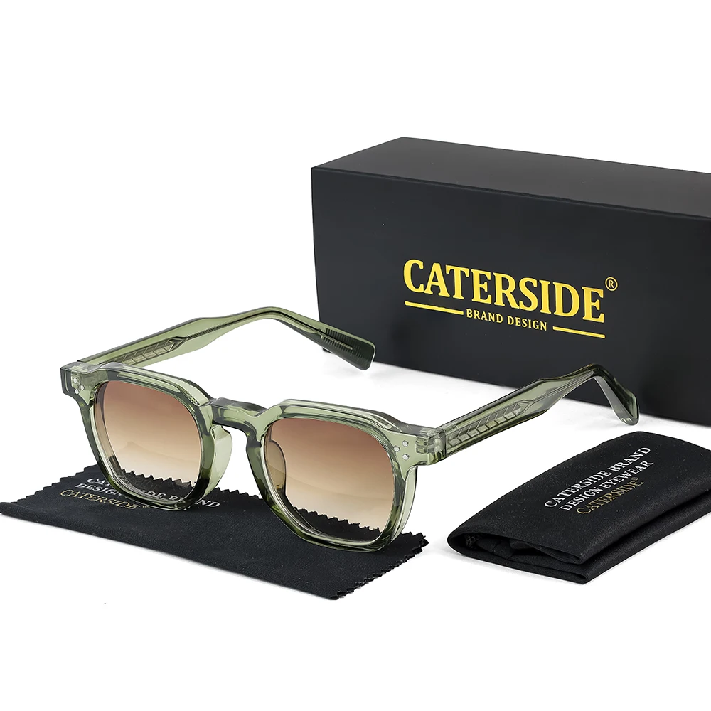 CATERSIDE Herren Retro Quadratische Sonnenbrille Hochwertiges Luxus-Design Sonnenbrillen Damen Fahren Reisen Strand Sommer Stilvolle Brille UV400 – Detail 13