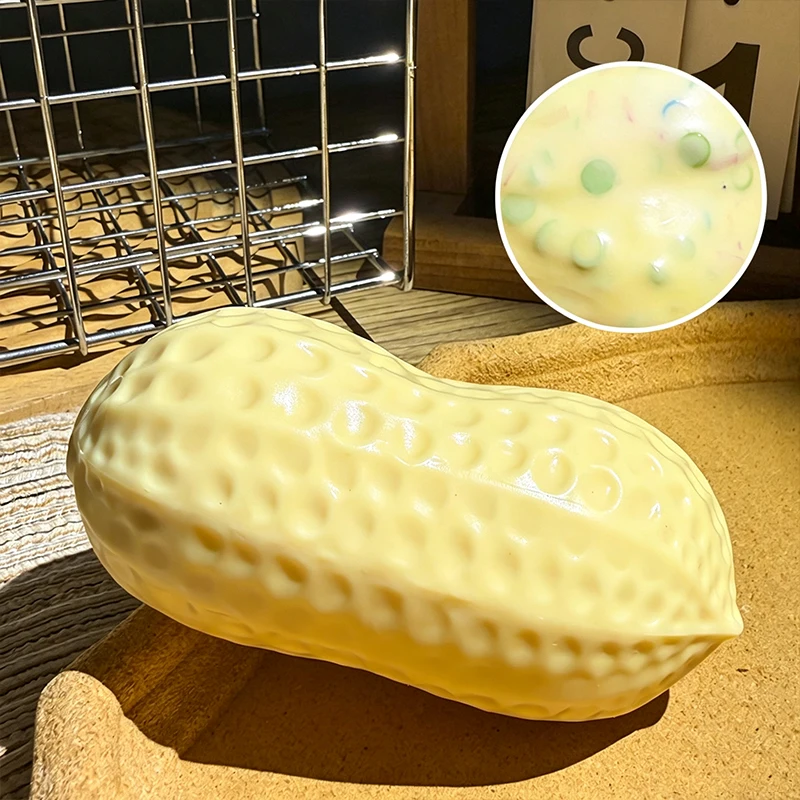 Knusprig-Weich ‌ Erdnuss-Stressball, Selbstgemachtes Weiches Erdnuss-Quetschspielzeug, ASMR Sensorisches Anti-Stress-Spielzeug, Geschenk für Erwachsene