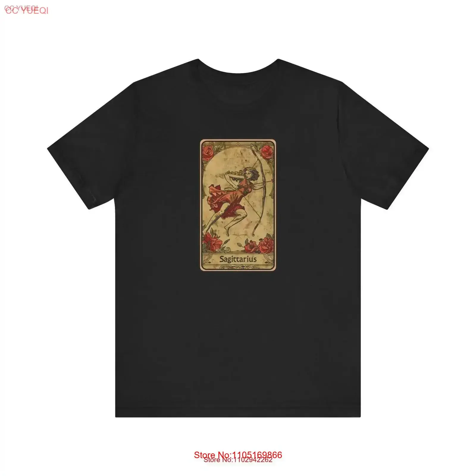 

Sagittarius Vintage T Shirt Zodiac Spiritual Tarot Card aesthetic sagitarius friend lover vintage Washed Top For Everyday Wear