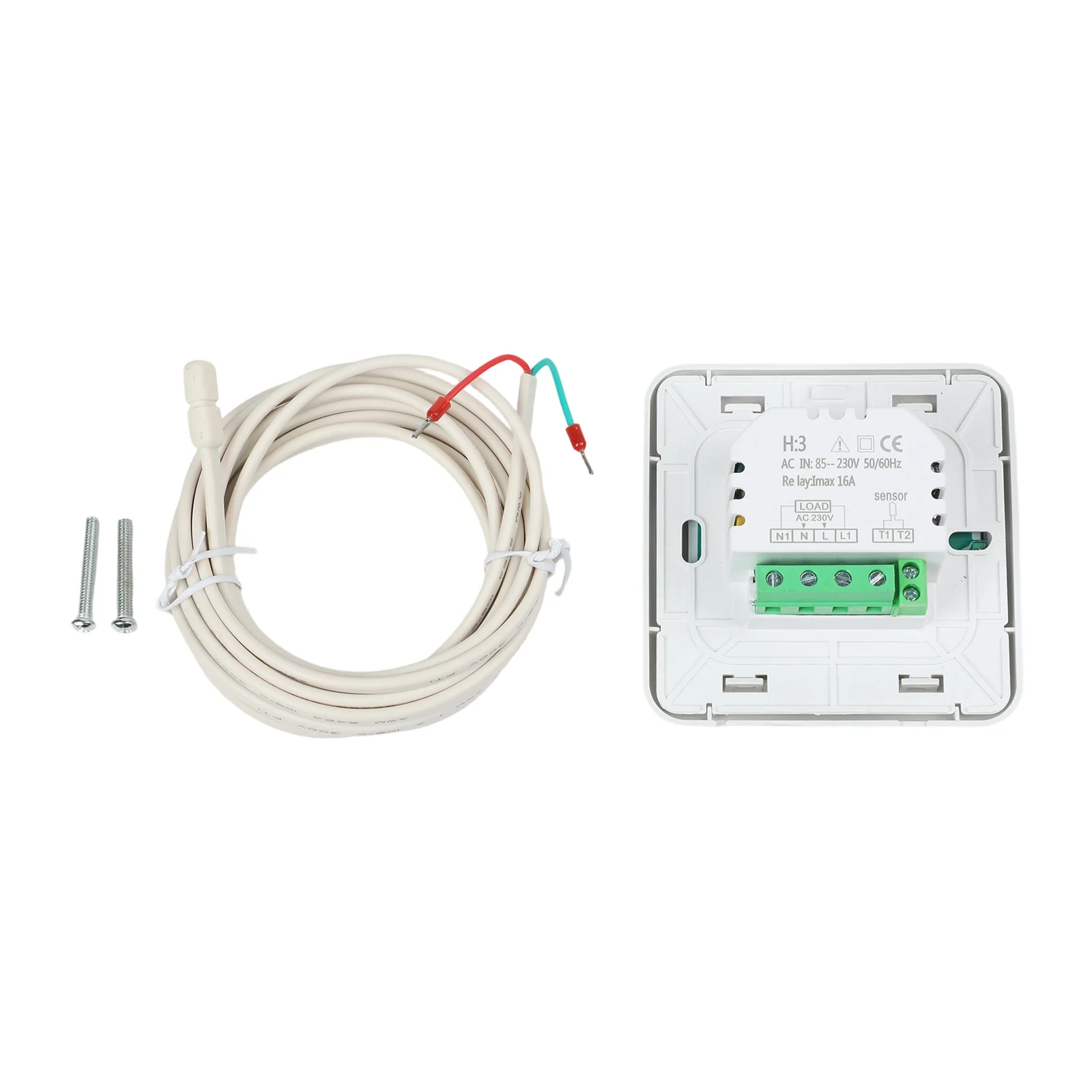 Thermostat Touchscreen Underfloor Heating Room Controller  Dual Temperature Sensor Control  Digital Floor Sensor