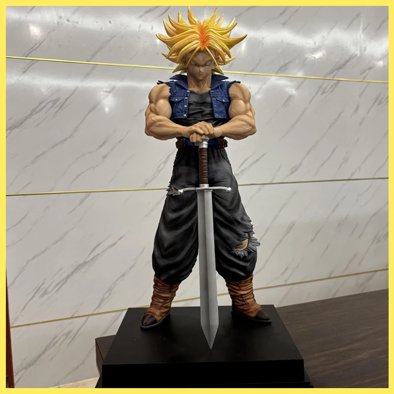 

53cm Dragon Ball Super Saiyan Super Large Unlimited Tranx Z Warrior Gk Statue Model Ornament Box Set Handmade Gift