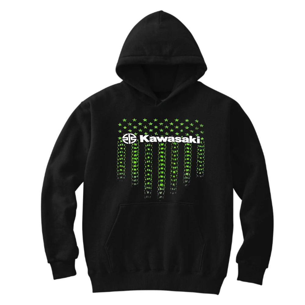 

Осень и зима, новая толстовка Kawasaki для любителей мотоциклов, повседневная толстовка с капюшоном, джемпер, толстовка унисекс с логотипом и принтом, джемпер