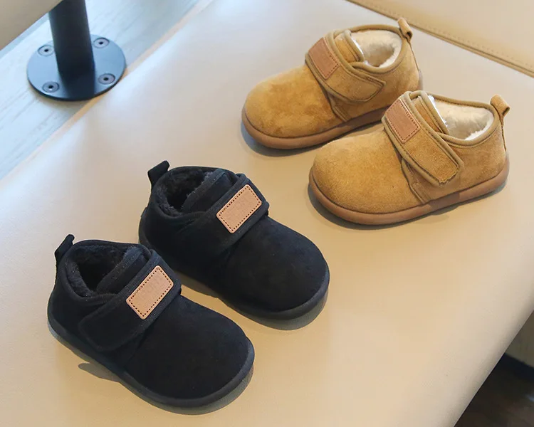 Winter-Fleece-Winterstiefel für Jungen und Mädchen, warm, rutschfest, mit weicher Sohle, Baumwollstiefel, leichte, bequeme Slip-on-Freizeitschuhe für Kinder. – Detail 2