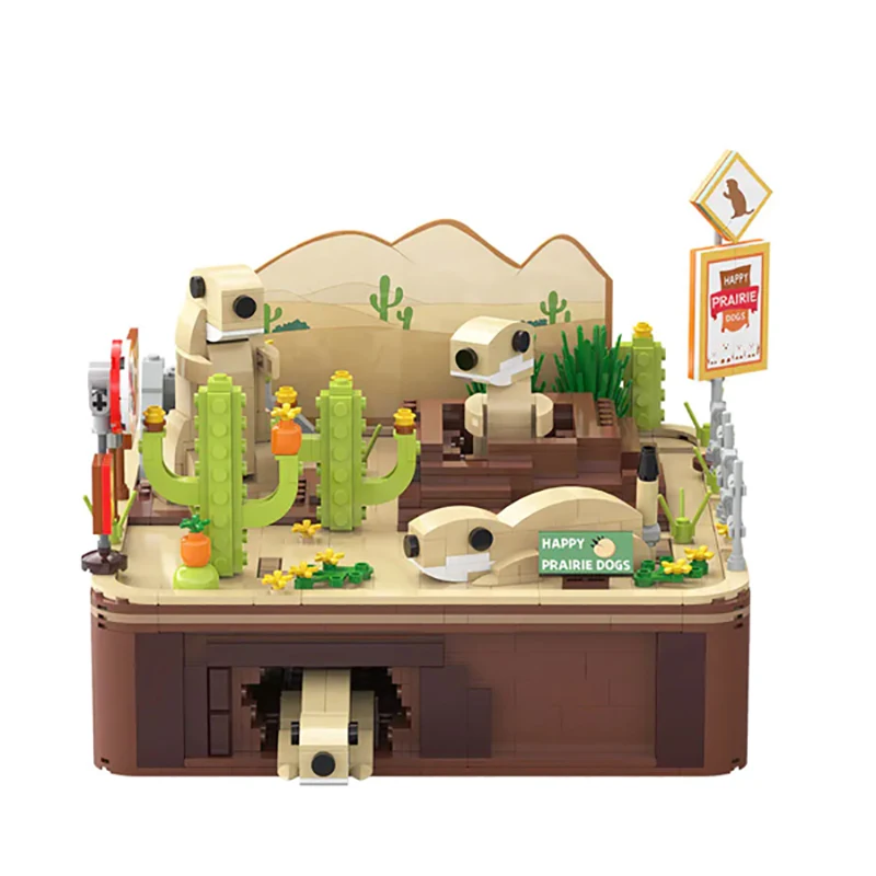 

1148PCS Whack Groundhog Scene Building Blocks Mechanical Drive Model Education Brick Toys for Children Gift