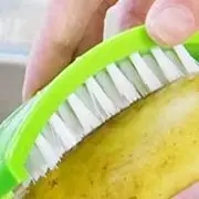 1pc, Knife Cutlery Cleaner Brush With Strong Suction Cup, Fork Spoon Cleaning Brush, Vegetable Fruit Kitchen Washing Tool